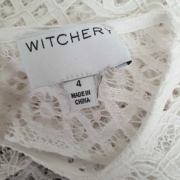 Witchery white lace long sleeve top and camisole set, size 4 - Picture 6 of 12